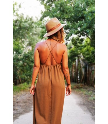 Vestido Melania Camel